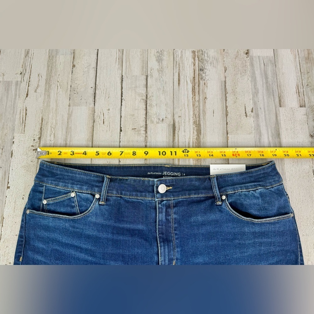 CHICO’S The Platinum Jeggings 3 Blue Denim Slim Tapered Fit NWT - Picture 6 of 10